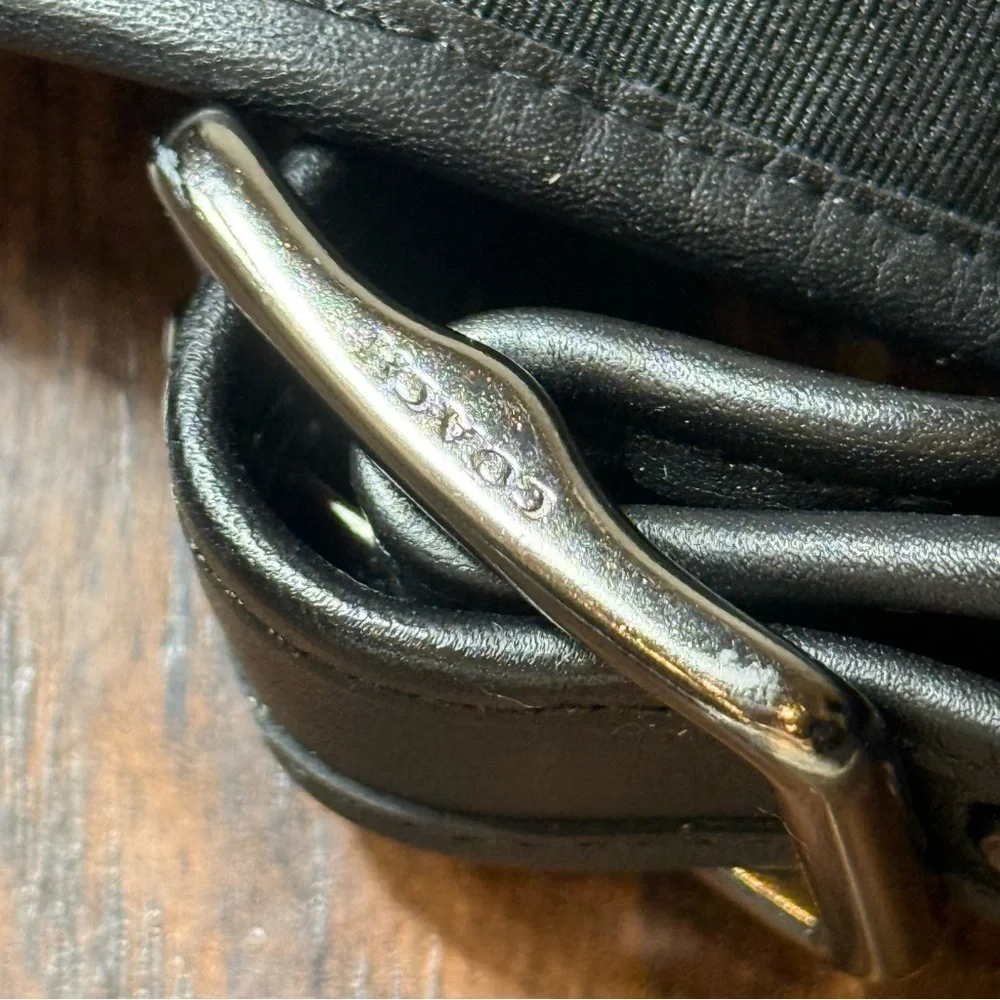 Coach Patricia Saddle Bag F88145 Black Leather Crossbody | Gunmetal Hardware - Picture 3 of 16